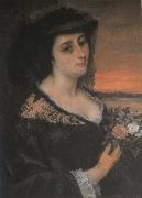 Gustave Courbet Lady painting